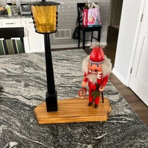 Vintage Red Nutcracker Candle Holder Holiday Decor